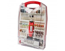 Комплект права шлифовалка със захранване 230 V, 12 V Raider RD-MG14 044114 с 110 аксесоара thumbnail image