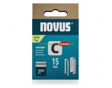 Скоби за такер с дължина 15 мм, дебелина 1.1 мм и широчина 6.1 мм Novus 042-0801 тип C4/15 1000 броя thumbnail image