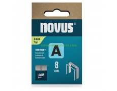 Скоби за такер с дължина 8 мм, дебелина 0.75 мм и широчина 11.3 мм Novus 042-0777 тип A53 800 броя 11.3x0.75x8 мм thumbnail image