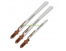 Комплект от 3 броя ножчета за прободен трион-зеге за рязане на дърво с T-захват Wolfcraft 2391000 thumbnail image