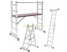 Алуминиево скеле - комбинирана двураменна стълба 2х6 Elefant KMH0506A с 3 метра работна височина thumbnail image