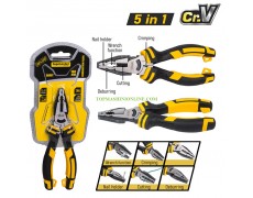 Комбинирани клещи за кримпране, огъване и рязане на проводници, кабели и др. с дължина 160 мм Top Master Pro SMART 210184 5в1 thumbnail image