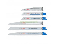 Комплект от 6 броя нож за саблен трион за рязане на дърво, метал，пластмаса Bosch 2607011820 PRO Demolition с универсален захват thumbnail image