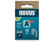 Твърди скоби за такер с дължина 10 мм, дебелина 0.75 мм и широчина 11.3 мм Novus 042-0778 тип A53/10 800 броя 11.3x0.75x10 мм thumbnail image