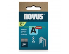 Твърди скоби за такер с дължина 8 мм, дебелина 0.75 мм и широчина 11.3 мм Novus 042-0775 тип A53/8 1800 броя 11.3x0.75x8 мм thumbnail image