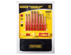 Комплект изолирана динамометрична отвертка с накрайници Topmaster 220102 1-5 Nm, 1000 V, 9 части thumbnail image