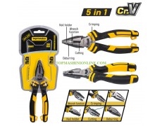 Комбинирани клещи за кримпране, огъване и рязане на проводници, кабели и др. с дължина 180 мм Top Master Pro SMART 210185 5в1 thumbnail image