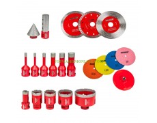 Комплект диамантени боркорони, дискове, борчета за ъглошлайф Raider Ultimate Multi Set 157869 21 броя за плочки, керамика, метал и строителни материали в куфар thumbnail image