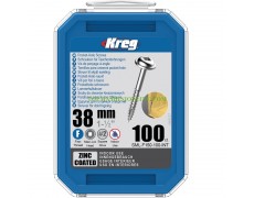 Поцинковани самонарезни винтове за дърво с дължина 38 мм Kreg SML-F150-100 Maxi Loc 100 бр. фина резба thumbnail image