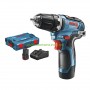 Безчетков акумулаторен винтоверт Bosch GSB 12V-35 C Professional с 2 батерии 12 V, 3 Ah Li-ion, 35 Nm, зарядно устройство в куфар, 0 351 9H8 002