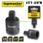 Ударен адаптер за вложки от 1/2 женски към 3/8 мъжки захват Top Master Pro 330643