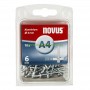 Опаковка алуминиеви попнитове с диаметър 4 мм, дължина 6 мм Novus 045-0031 тип А4 70 броя